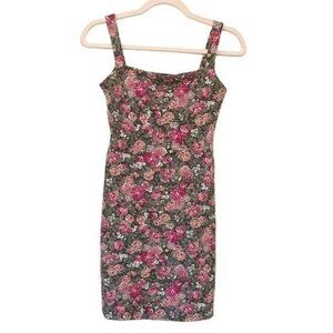 Brandy Melville Dress One Size Floral Dress Stretch Open Back